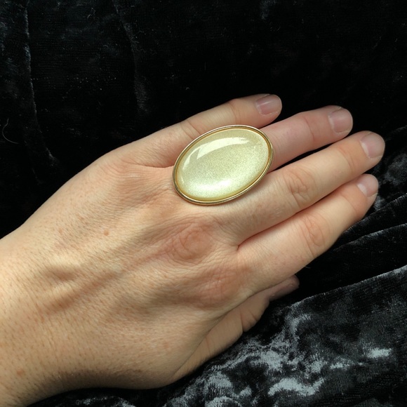 Gold & Resin Adjustable Ring - Picture 1 of 5